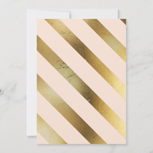 Gold & Blush Bachelorette Bash | Party Einladung (Rückseite)