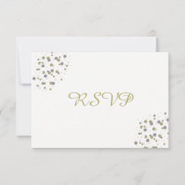 Gold Blush Confetti Dots UAWG RSVP Karte