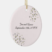 Gold Blush Dots Wedding Keepake Keramik Ornament (Rechts)