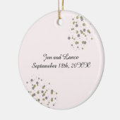 Gold Blush Dots Wedding Keepake Keramik Ornament (Links)