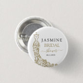 Gold Blush Kleid Brautparty Button (Vorne & Hinten)