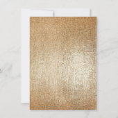 Gold Blush Makeup Eyes Glitzer 16. Bridal Einladung (Rückseite)