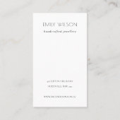 Gold Blush Pink Blumenstanze Nekklettenanzeige Visitenkarte (Rückseite)