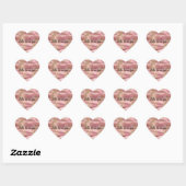 Gold Blush Pink Glam Herz-Aufkleber (Blatt)