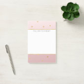 Gold Blush Pink Ombre Herz Post-it Klebezettel (Büro)