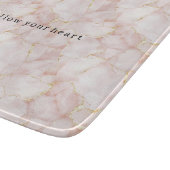 Gold Blush Pink Rose Petals Floral   Schneidebrett (Ecke)