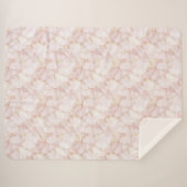 Gold Blush Pink Rose Petals Floral   Sherpadecke (Vorderseite (Horizontal))