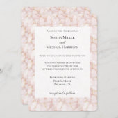 Gold Blush Pink Rose Petals Floral Wedding Einladung (Vorne/Hinten)