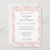 Gold Blush Pink Rose Petals Floral Wedding Einladung (Vorderseite)
