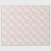 Gold Blush Pink Rose Petals Floral Wedding Geschenkpapier (Flach)