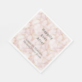 Gold Blush Pink Rose Petals Floral Wedding Serviette (Ecke)