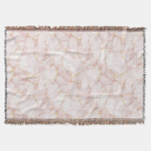 Gold Blush Pink Rosenblüten Blumen   Decke