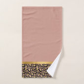 GOLD BLUSH PINK TIERE LEOPARD BADEZIMMER SET (Handtuch)