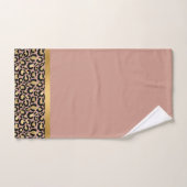 GOLD BLUSH PINK TIERE LEOPARD BADEZIMMER SET (Handtuch)