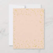 Gold & Blush Sweet 16 Rett Date Sparkle Confetti Save The Date (Rückseite)