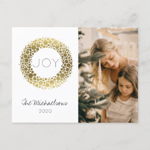 Gold Blush Watercolor Foto Urlaubspostkarte Feiertagspostkarte