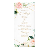 Gold Blush Wedding Program - Zeremonie Programm (Vorne)