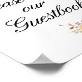 Gold, Blütenfall Blumenzwiebelschild Poster (Ecke)