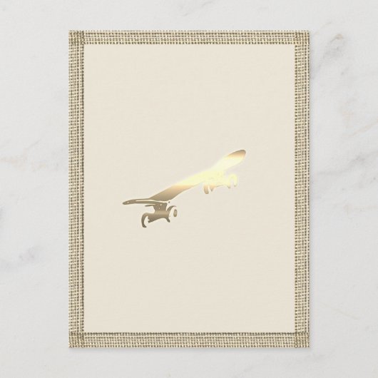 Gold Board Skateboard Kinder Postkarte (Vorderseite)