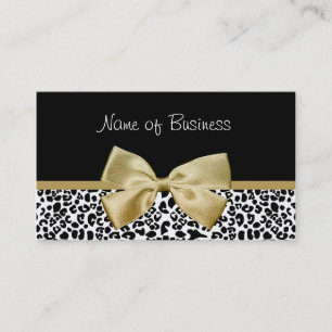 Gold-Bogen-Leoparden-Boutique Visitenkarte