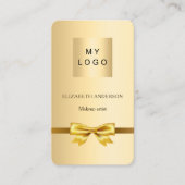 Gold-Bogen-Logo Qr-Code für soziale Medien Visitenkarte (Vorderseite)