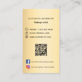 Gold-Bogen-Logo Qr-Code für soziale Medien Visitenkarte (Rückseite)
