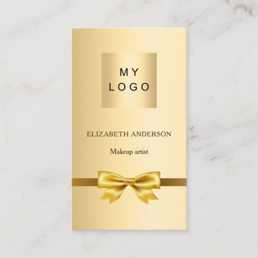 Gold-Bogen-Logo Qr-Code für soziale Medien Visitenkarte (Vorderseite)