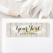 Gold Bohemisch Feather auf rustikalen Holzkarten (Insitu)