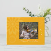 Gold Bohemisch Floral Abschluss Ankündigung (Stehend Vorderseite)