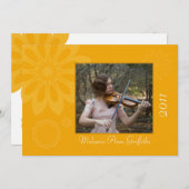 Gold Bohemisch Floral Abschluss Ankündigung (Vorne/Hinten)