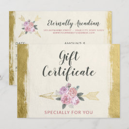 Gold Bohemische Arrow-Geschenkkarte Einladung