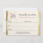 Gold Bohemische Arrow-Geschenkkarte Einladung (Rückseite)