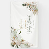 Gold Boho/Bohemisch Baby Brunch Willkommen Banner (Vertikal)