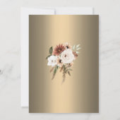 Gold Boho Elegance Wedding Einladung (Rückseite)