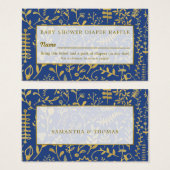 Gold Boho, Floral Diaper Raffle Ticket (Vorne & Hinten)