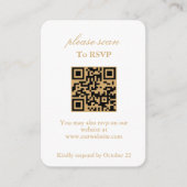 Gold Boho Floral UAWG mit QR Code Begleitkarte (Vorderseite)