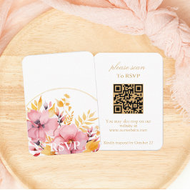 Gold Boho Floral UAWG mit QR Code Begleitkarte