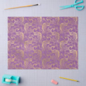 Gold-Boho-Friedenstruppen auf dem Lavendel-Decoupa Seidenpapier (Basteln)