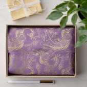 Gold-Boho-Friedenstruppen auf dem Lavendel-Decoupa Seidenpapier (Geschenk)