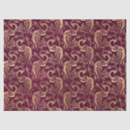 Gold-Boho-Friedenstruppen auf Lila Decoupage Seidenpapier