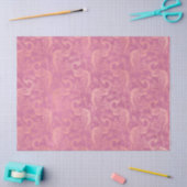 Gold-Boho-Friedenstruppen auf rosa Decoupage Seidenpapier (Basteln)