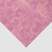 Gold-Boho-Friedenstruppen auf rosa Decoupage Seidenpapier (Detail)