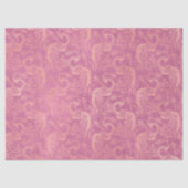 Gold-Boho-Friedenstruppen auf rosa Decoupage Seidenpapier (Vorderseite)