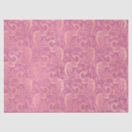 Gold-Boho-Friedenstruppen auf rosa Decoupage Seidenpapier