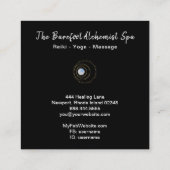 *~* Gold Boho Heilige Geometrie Luna Mondmond Quadratische Visitenkarte (Rückseite)