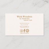 Gold Boho Minimalistische Candle Making Business C Visitenkarte (Rückseite)