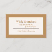 Gold Boho Minimalistische Candle Making Business C Visitenkarte (Vorderseite)