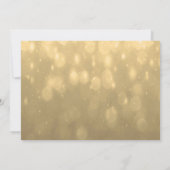 Gold Bokeh | Abendessen Probe Einladung (Rückseite)
