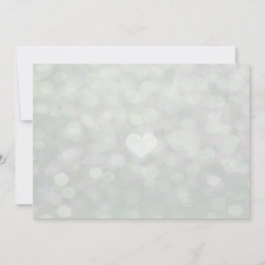 Gold Bokeh | Abendessen Probe Einladung (Rückseite)