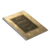 Gold Bokeh beleuchtet Gast-Buch Notizblock (Rechte Seite)